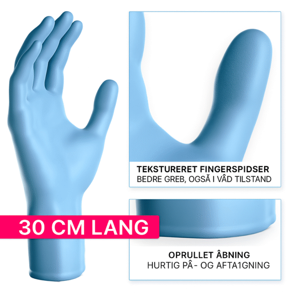 Premium engangshandsker – 30 cm lang, ekstra stærk, 100 % latexfri - Image 2